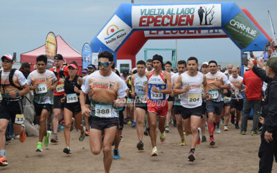 Vuelta al Lago Epecuén: Lucas Negro y Mariana Allende, bajo la lluvia, ganaron los 60K Jose Luis Fabris gano su categoria. En 10K Pedro Gilardi 2do en la general y 1ro en su categoria