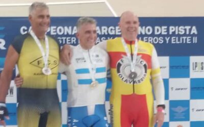Ciclismo: Oscar Colo Cueli brilló en el velódromo de Chancay, en San Juan, medalla de bronce en Master D prueba de 500 metros en el Argentino de Pista