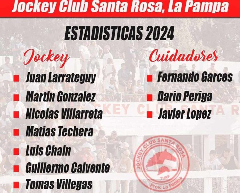 Javier López, de Trenque Lauquen, en el podio como cuidador en Jockey Club Santa Rosa, La Pampa