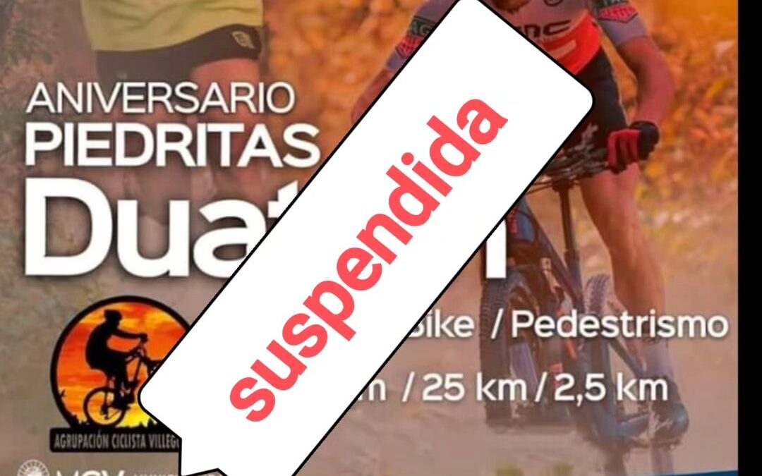 Se suspendio Duatlon Aniversario Piedritas