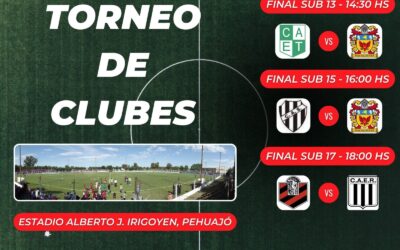 TORNEO DE CLUBES SUB 13, SUB 15 Y SUB 17 – MAÑANA PEHUAJO SERA SEDE DE LAS FINALES DE FEDERACION