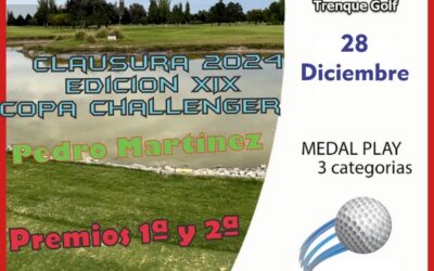 Se viene el TORNEO Copa Challenger Pedro Martínez XIX edición. Abierta la inscripcion