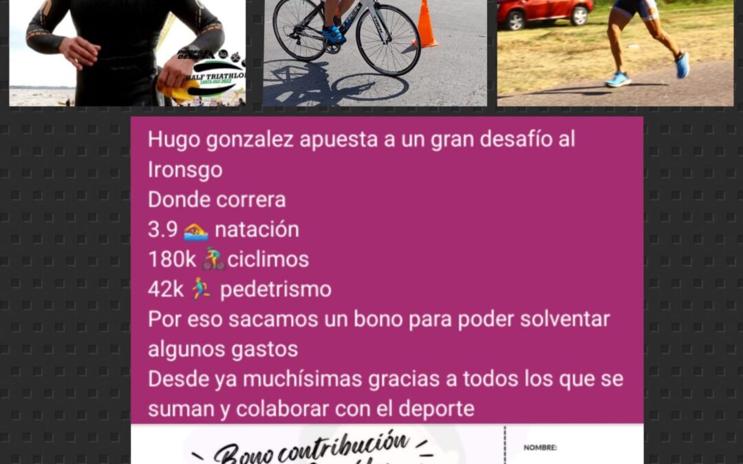 Hugo Gonzalez va a correr el Iron Man de Santiago de Chile y necesita colaboracion