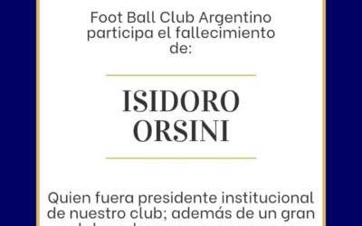 Fallecio ex presidente de FBC Argentino