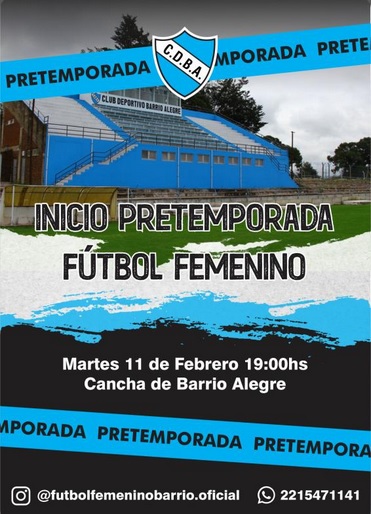 Inicio de Pretemporada de Futbol Femenino en Barrio Alegre