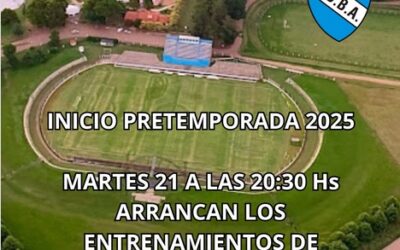 Mañana, 21 de Enero, comienzan entrenamientos en Barrio Alegre