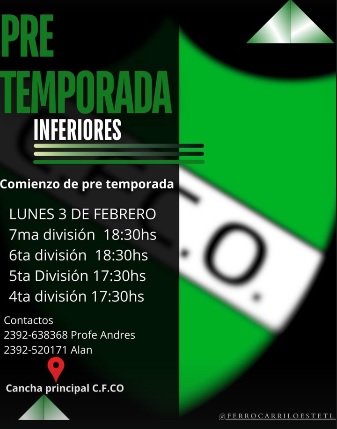 Comienzan entrenamientos de Inferiores en Ferro C. Oeste