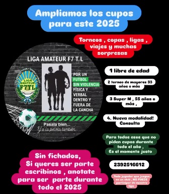 Liga Amateur F7 TL – La temporada 2024 llega a su fin y ya te podes inscribir para lo que se viene en 2025