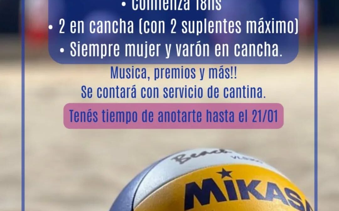 Abierta la inscripcion para torneo de Beach Voley mixto en FBC Argentino