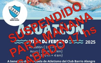 EL ACUATLON PASA PARA MAÑANA SÁBADO (17 Hs)