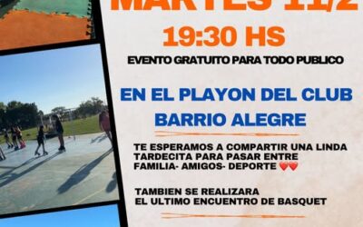 PATIN: Encuentro con fusión de escuelas de Barrio y Monumental, este martes en el playón del celeste