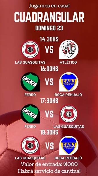 Mañana, domingo, Futbol Femenino en Las Guasquitas