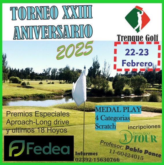 ATENCIÓN !!! XXIII edición del TORNEO ANIVERSARIO de Trenque Lauquen. Abierta la inscripcion