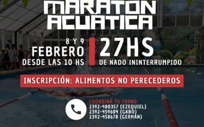 Tres Lomas – Llega una nueva edición de la MARATÓN ACUÁTICA SOLIDARIA