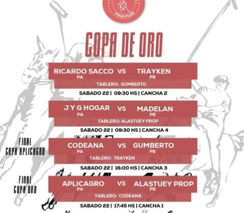 Hoy, sabado, se juegan las finales de la Copa de Oro de Polo en Trenque Lauquen