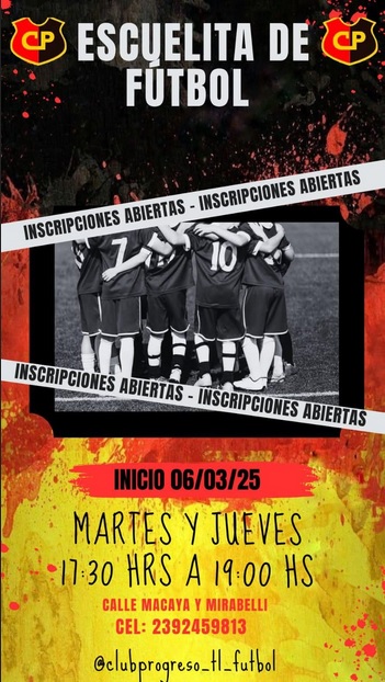 Escuelita de Futbol en Progreso – Abierta la inscripcion