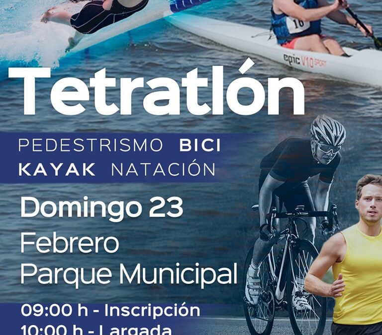 TETRATLÓN en el Parque Municipal de General Villegas el domingo 23