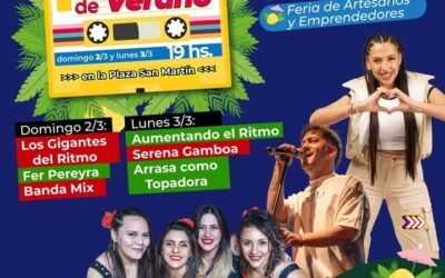 CULTURA: Este domingo 2 y lunes 3 de marzo, el cierre de Música de Verano en Trenque Lauquen. Actuaran Los Gigantes del Ritmo, Banda Mix y Arrasa como Topadoras