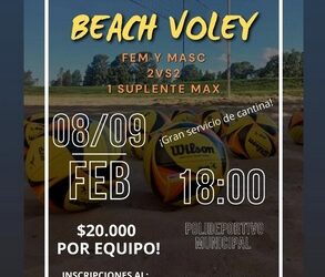 Gran Torneo de Beach Voley en el Polideportivo Municipal el fin de semana
