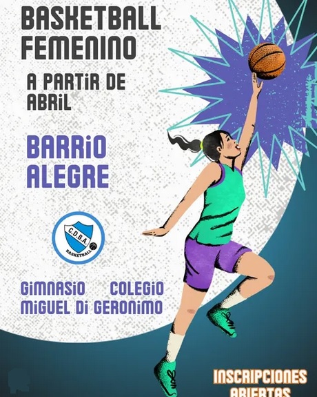 A partir de Abril, Basquet Femenino en Barrio Alegre. Inscripciones abiertas