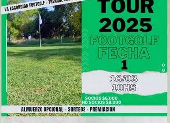 El 16 de marzo comienza Tour 2025 de Footgolf en La Escondida (Trenque Lauquen)