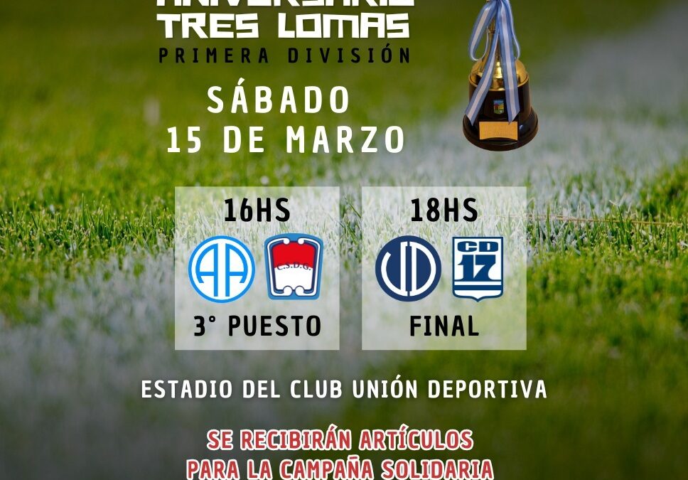 Se define la Copa Aniversario Tres Lomas