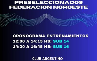 El domingo continuan entrenamientos de Preseleccionados Sub 14 y Sub 16 de la Federacion Noroeste de Hockey