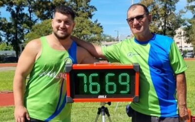 Atletismo: El lanzador de martillo Joaquín Gómez le batio el record argentino a Juan Cerra, marco 76,69 metros