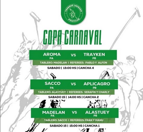 Copa Carnaval de Polo en Trenque Lauquen – Hoy, sábado, se definirán los equipos que pasen a las finales