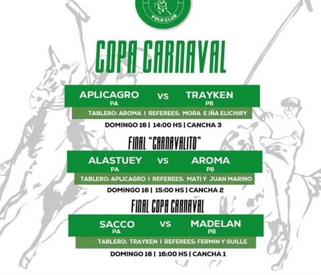 Copa Carnaval de Polo en Trenque lauquen – Se definieron los cruces finales!!!