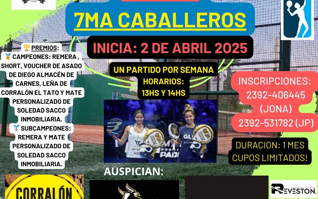 TORNEO LARGO – 7MA CABALLEROS en Barrio Alegre