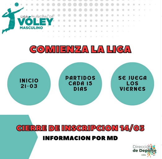 El 31 de Marzo comienza la Liga de Voley Masculina