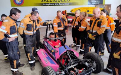 Bomberos Voluntarios de Salliqueló realizaron una capacitación especializada con autos de carrera