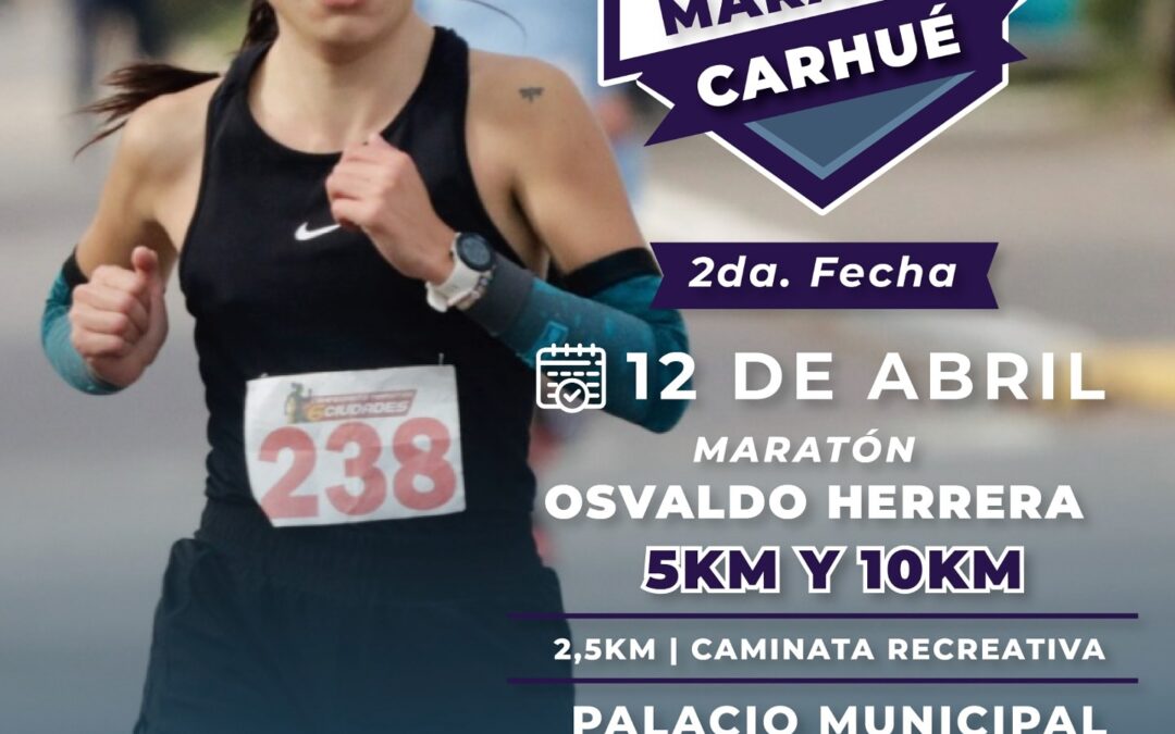 Carhué recibe la 2ª fecha de la Maratón Seis Ciudades el 12 de Abril