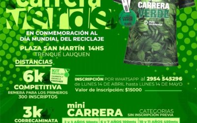 Atletimo: LA CARRERA VERDE, una iniciativa para conmemorar el dia Mundial del Reciclaje, este sábado 17. Hay más de 270 anotados