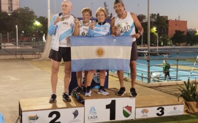 Atletismo Master: Luis Peta Carnez sumó un nuevo récord nacional, esta vez con la posta mixta 4 x 200 metros