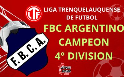 LTF 4° División – FBC Argentino se consagró campeón del Torneo Apertura 2025