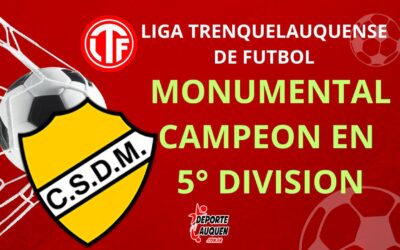 LTF 5° División – Monumental es el campeón del Torneo Apertura 2025