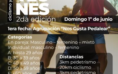 SE VIENE EL 2º CAMPEONATO DE DUATLONES: TENDRÁ CUATRO FECHAS Y LA PRIMERA SERÁ EL DOMINGO 1º DE JUNIO