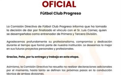 Progreso comunico que Luis Carnez no seguira como DT
