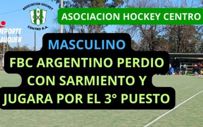 Hockey Masculino: FBC Argentino perdió con Sarmiento de Junin y jugará por el 3° Puesto