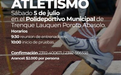Atletismo: Para este próximo sábado 5 de julio se anuncia un «Torneo del Oeste» en la pista de Trenque Lauquen