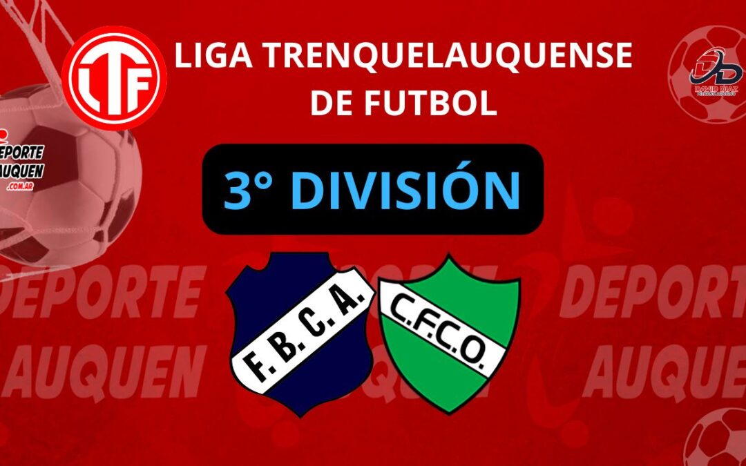 Liga Trenquelauquense 3° División – Argentino le sacó el invicto al Campeón Ferro. Se jugo parcialmente la fecha