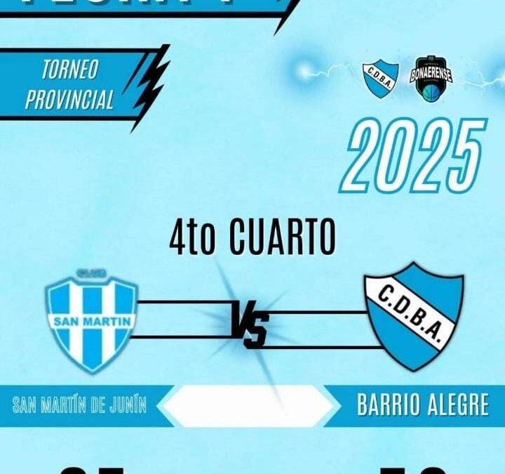 Básquet Provincial: Barrio Alegre cayo frente San Martin de Junín