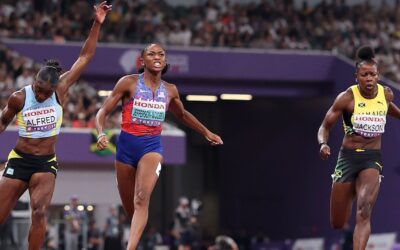 Atletismo: Melissa Jefferson con record del torneo y Oblique Seville los nuevos reyes mundiales de los 100 metros