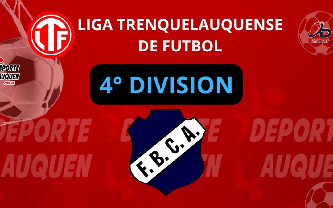 Liga Trenquelauquense 4° División: Argentino logró una victoria para seguir puntero del Clausura