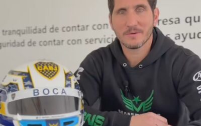 Fórmula 1: El trenquelauquense Manu Feito le construyo y regaló un casco al piloto Franco Colapinto
