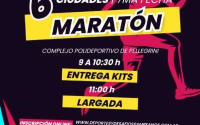 Atletismo: Prueba Maraton Seis Ciudades este próximo domingo 21 en Pellegrini