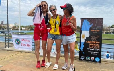 ATLETISMO: SUSANA TAVOLONI Y SANTIAGO PEREDA, CAMPEONES NACIONALES, en el inició del torneo Master en Concepción del Uruguay