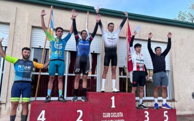 CICLISMO: El trenquelauquense Marcos Lobosco ganó la carrera central despues de la «pedreada»